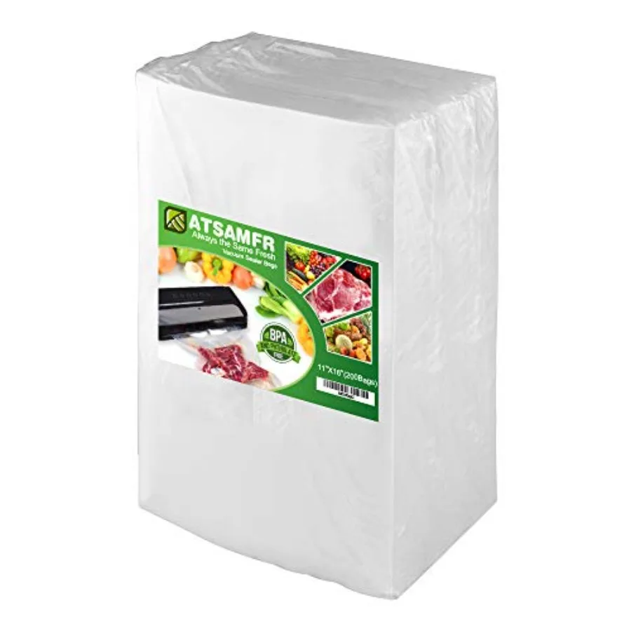 200 Count Gallon11x16Inch Vacuum Sealer Food Bags with BPA Free, Heavy Duty, Great for Vac Storage or Sous Vide Cooking
200 Count Gallon11x16Inch Vacuum Sealer Food Bags with BPA Free, Heavy Duty, Great for Vac Storage or Sous Vide Cooking