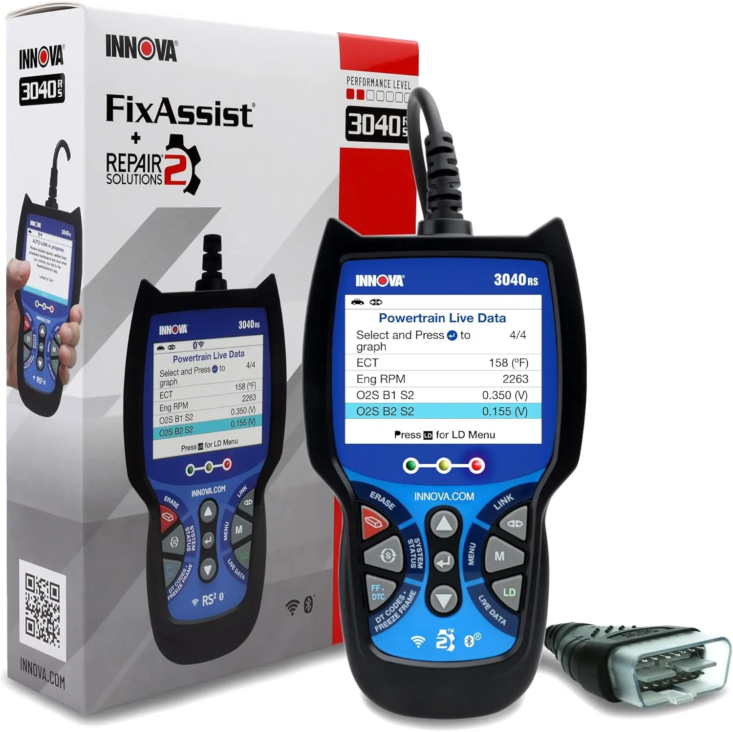 OBD2 Scanner with Live Data, Battery/Alt Tester, Reset Engine/Brake/Oil Lights, Free Fix Tips & Updates
OBD2 Scanner with Live Data, Battery/Alt Tester, Reset Engine/Brake/Oil Lights, Free Fix Tips & Updates