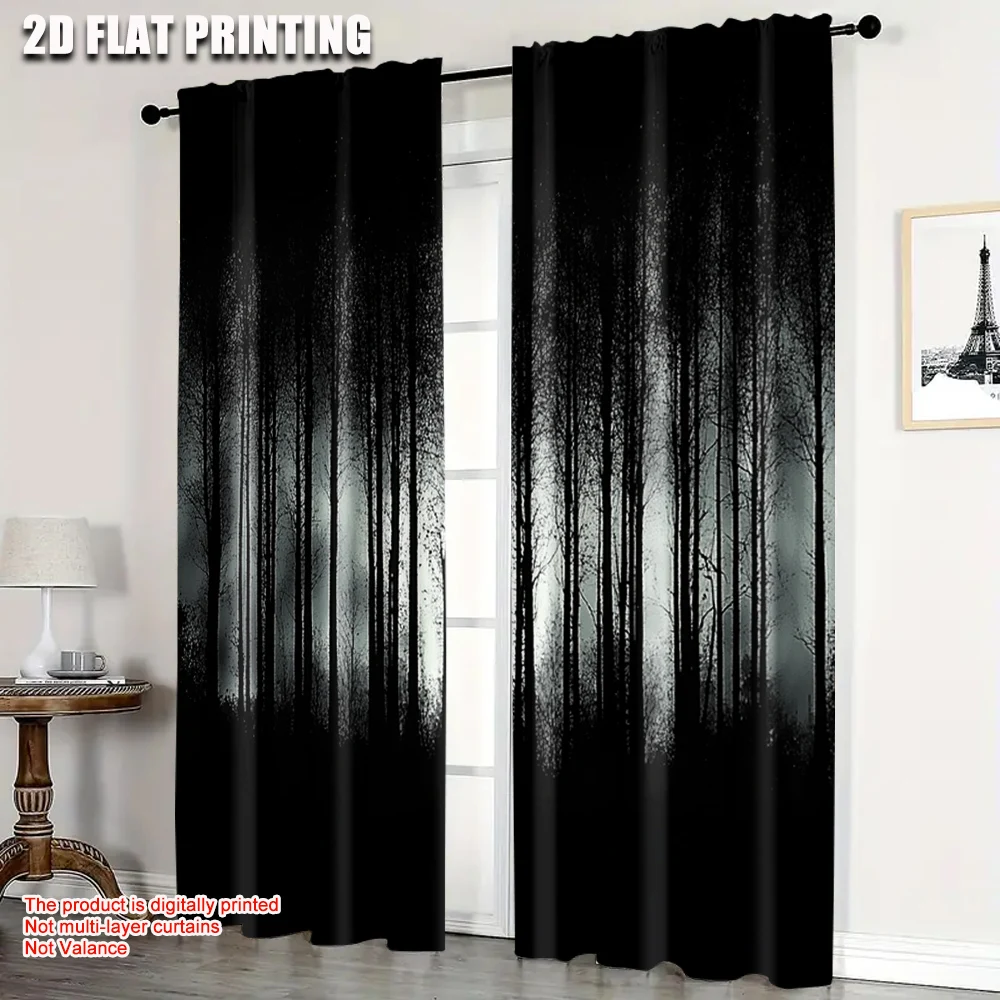 2pcs, Contemporary Curtains 2D print Gothic Black Forest & Pine Tree Print 100% Polyester (without rod) Art Deco Festive Perfect
2pcs, Contemporary Curtains 2D print Gothic Black Forest & Pine Tree Print 100% Polyester (without rod) Art Deco Festive Perfect
