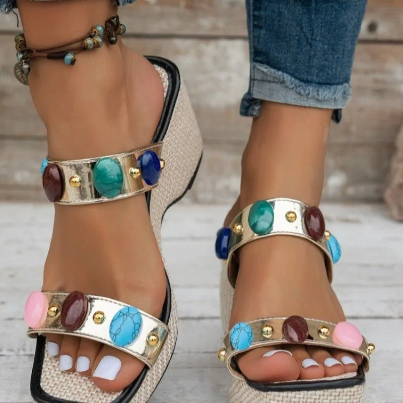 2026 Women Wedge Slippers Casual Platform Sandals Women Comfy Soft High Heels Shoes Women
2026 Women Wedge Slippers Casual Platform Sandals Women Comfy Soft High Heels Shoes Women