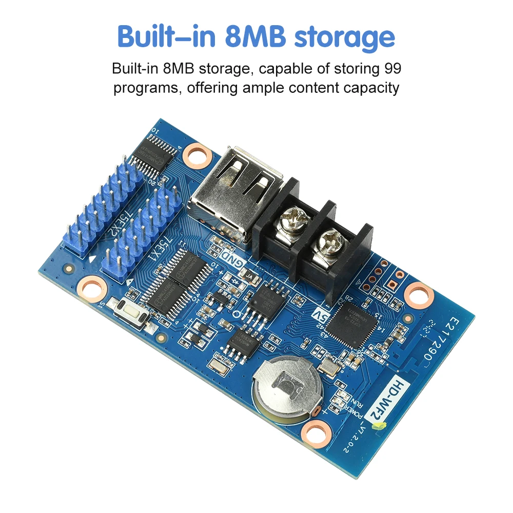 Карта управления HD-WF2 Порт HUB75E Беспроводной светодиодный контроллер для P4 P5 P8 P10 RGB Панель Крытый Открытый Полноцветный экран Карта управления
Карта управления HD-WF2 Порт HUB75E Беспроводной светодиодный контроллер для P4 P5 P8 P10 RGB Панель Крытый Открытый Полноцветный экран Карта управления