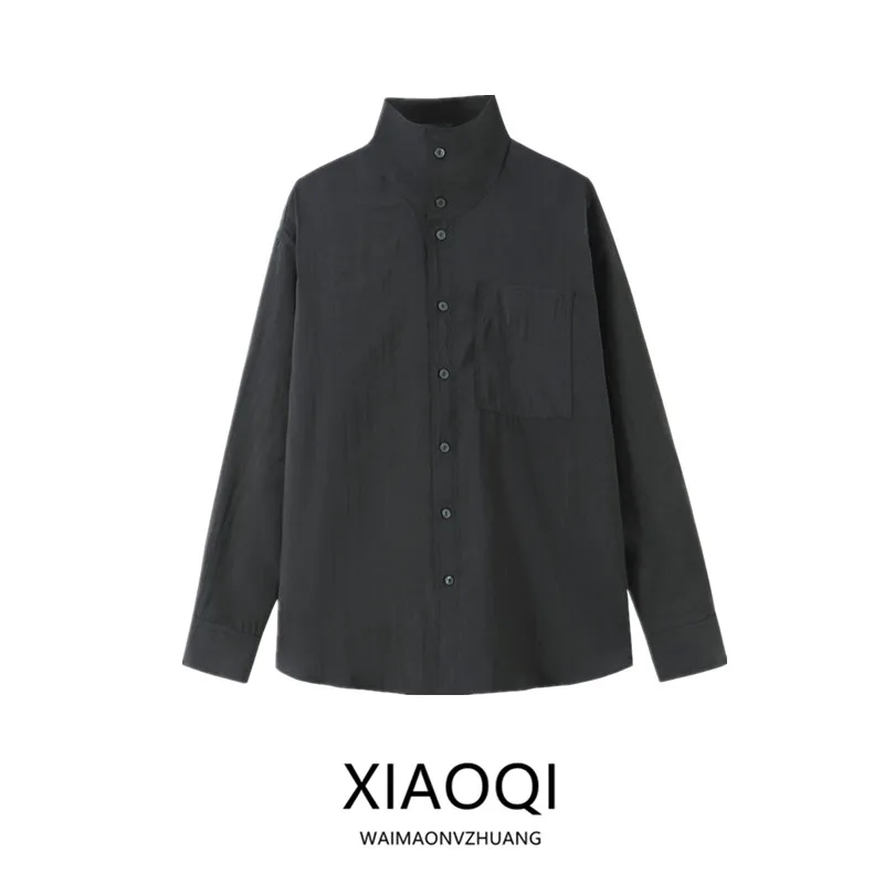 Весна 2026: Новая женская модная свободная блузка с длинным рукавом и высоким воротником, универсальная, комфортная, для офиса, классический стиль
Весна 2026: Новая женская модная свободная блузка с длинным рукавом и высоким воротником, универсальная, комфортная, для офиса, классический стиль