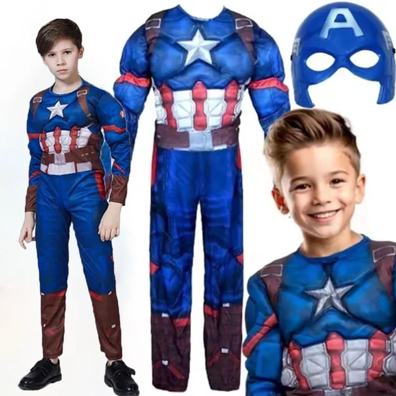 Anime Captain America Kid Costume Superhero Monkey Shield Costume Carnival Halloween Party Cosplay Costume New Muscle Suit
Anime Captain America Kid Costume Superhero Monkey Shield Costume Carnival Halloween Party Cosplay Costume New Muscle Suit