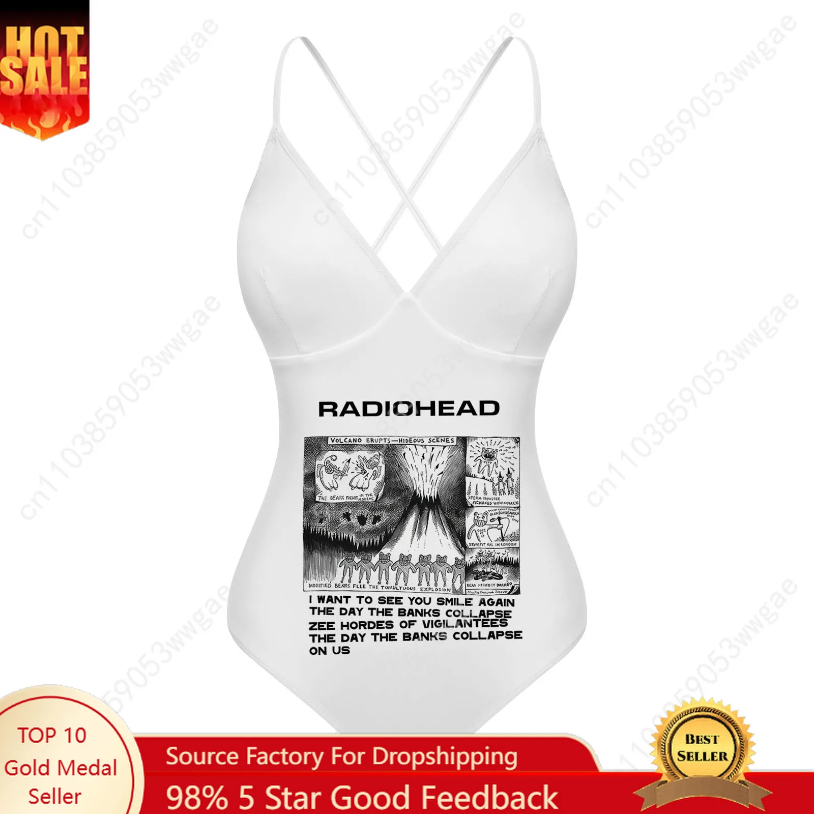Radiohead Rock Band V-neck Halter Back Swimsuits Womens Bathing Suits Custom Bikini Beach Sexy Swimwear Customized Beachwear
Radiohead Rock Band V-neck Halter Back Swimsuits Womens Bathing Suits Custom Bikini Beach Sexy Swimwear Customized Beachwear