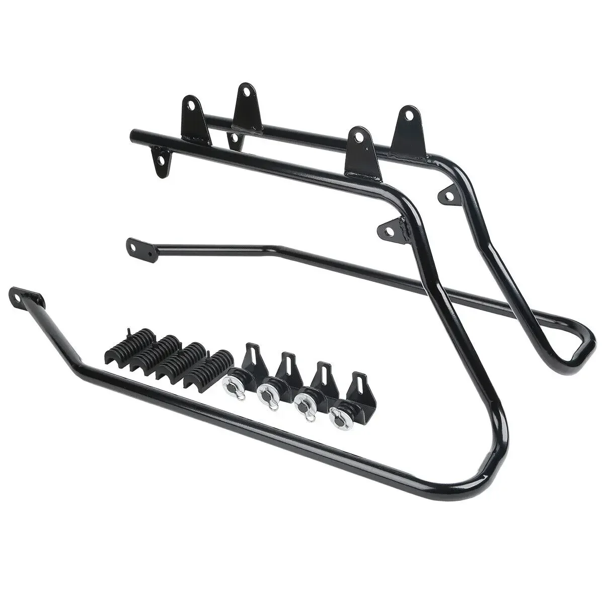 Motorcycle Black Hard Side Case Saddlebags Support Brackets Mount For Harley Heritage Fat Boy Softail Deluxe Custom Cross Bone
Motorcycle Black Hard Side Case Saddlebags Support Brackets Mount For Harley Heritage Fat Boy Softail Deluxe Custom Cross Bone