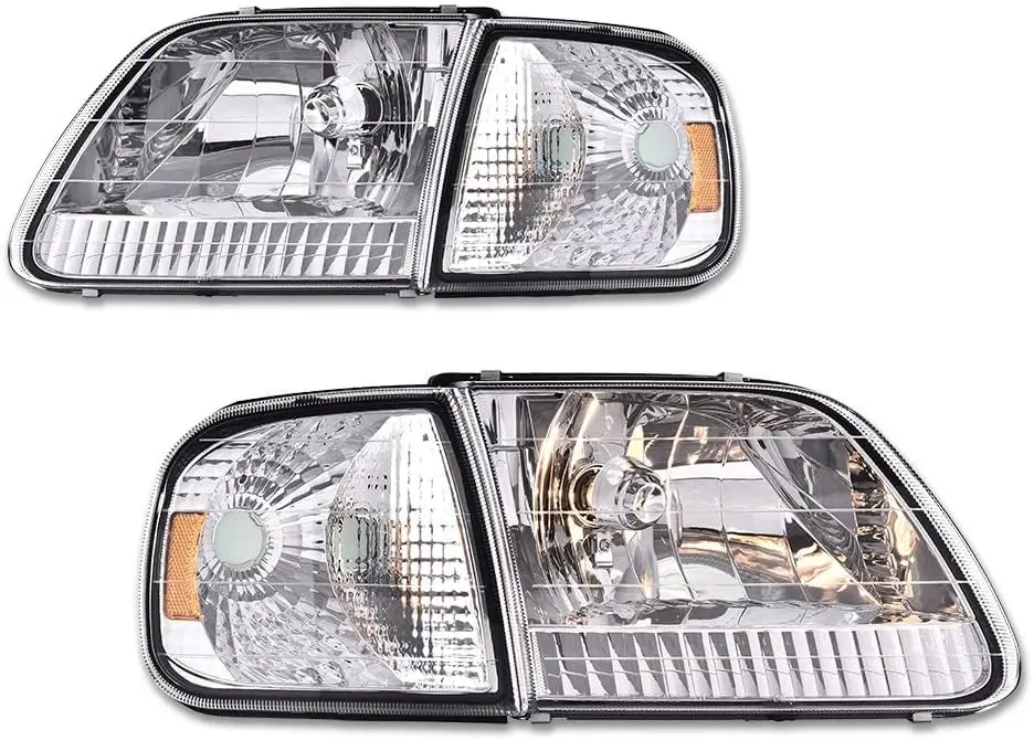 Headlights, Compatible with Ford F150 1997 1998 1999 2000 2001 2002 2003/Fit Ford Expedition 1997-2002 Chrome Housing Headlights
Headlights, Compatible with Ford F150 1997 1998 1999 2000 2001 2002 2003/Fit Ford Expedition 1997-2002 Chrome Housing Headlights