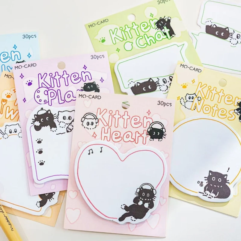 Kawai Momo Special Shaped Sticky Notes Little Black Cat Series Cute Style Cartoon Cat Handbook Decoration Message Sticker
Kawai Momo Special Shaped Sticky Notes Little Black Cat Series Cute Style Cartoon Cat Handbook Decoration Message Sticker