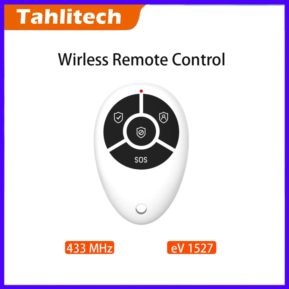 433MHz High Quality Portable 4 Buttons Keychain Wireless Remote Control For WIFI GSM Home Burglar Security Alarm System