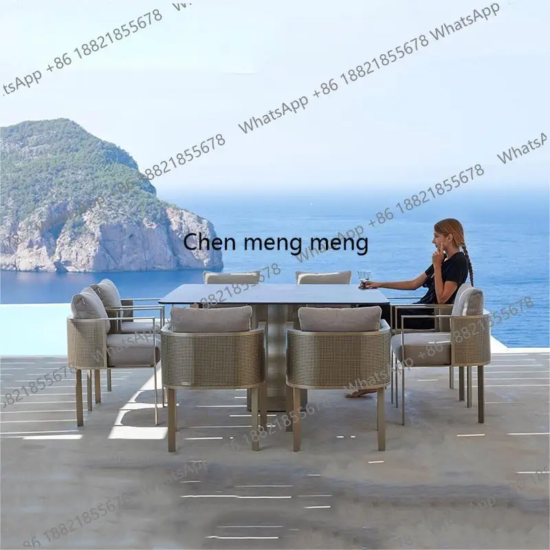 Outdoor stainless steel leisure high-end patio garden outdoor balcony hotel alfresco dining table and chairs
Outdoor stainless steel leisure high-end patio garden outdoor balcony hotel alfresco dining table and chairs