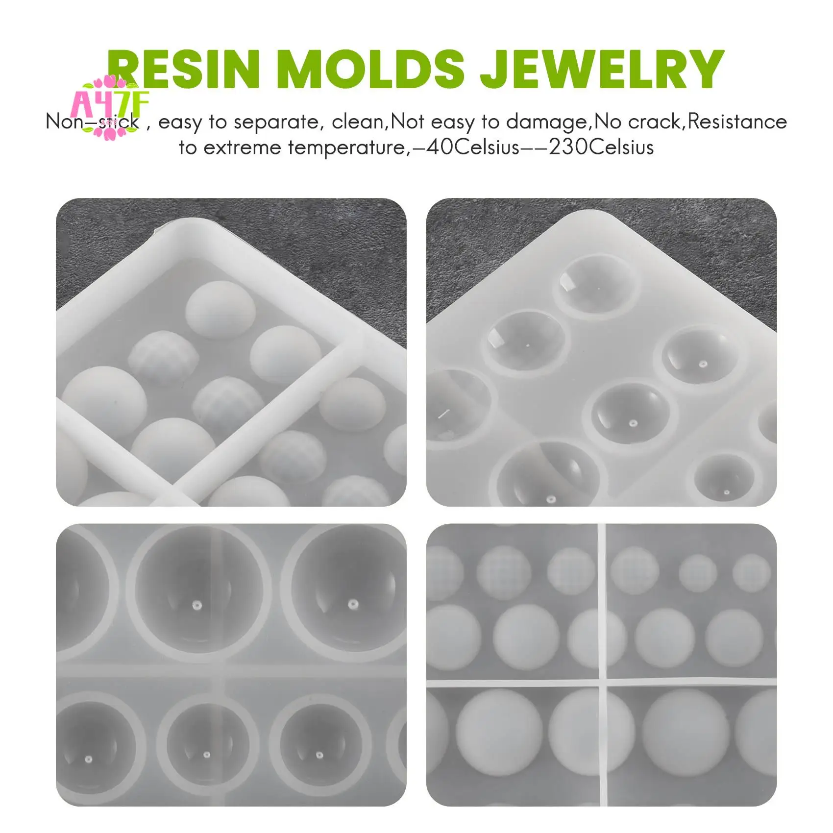 A47F-Multi Style Pendants Silicone Mold Oblate Cabochon Beads Resin Silicone Mould For Jewelry Making Epoxy Resin Molds
A47F-Multi Style Pendants Silicone Mold Oblate Cabochon Beads Resin Silicone Mould For Jewelry Making Epoxy Resin Molds