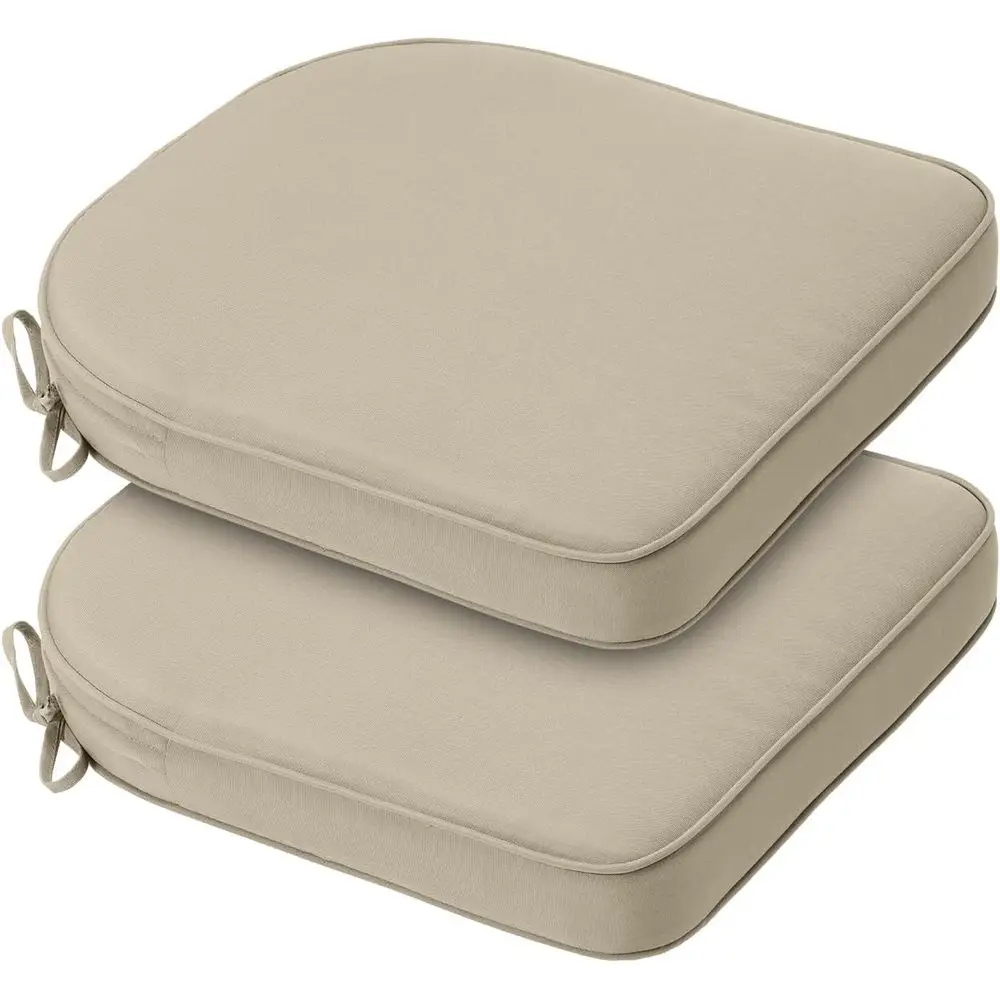 Set of 2 Weather-Resistant Outdoor Chair Cushions, 18x19 Inches, Polyester Fabric with Ties for Patio or Dining Chairs
Set of 2 Weather-Resistant Outdoor Chair Cushions, 18x19 Inches, Polyester Fabric with Ties for Patio or Dining Chairs