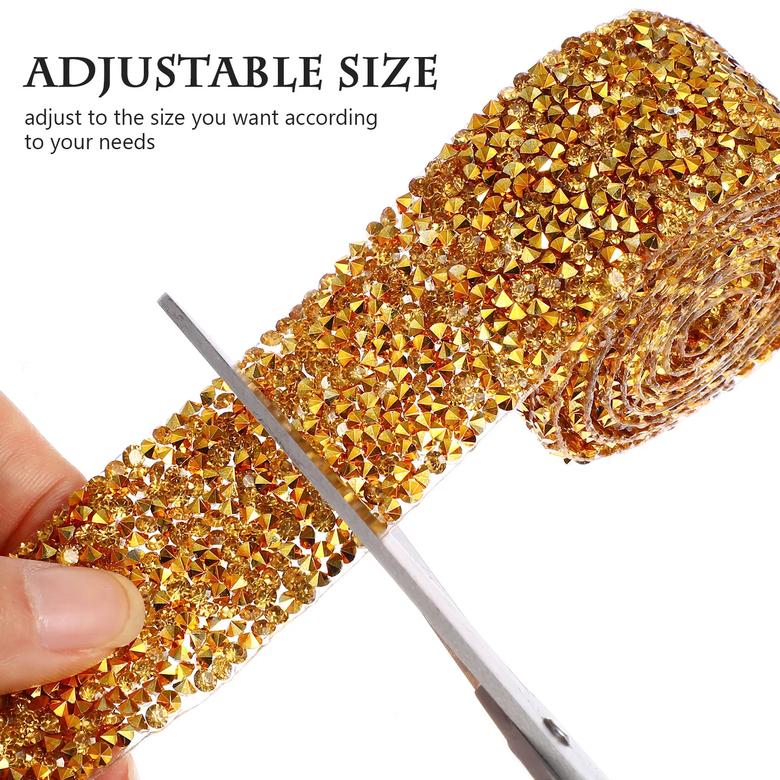 8 Rolls Self Adhesive Rhinestone Ribbon Bling Wrap Decor Stickers for Clothes Craft DIY Projects Strong Adhesion
8 Rolls Self Adhesive Rhinestone Ribbon Bling Wrap Decor Stickers for Clothes Craft DIY Projects Strong Adhesion