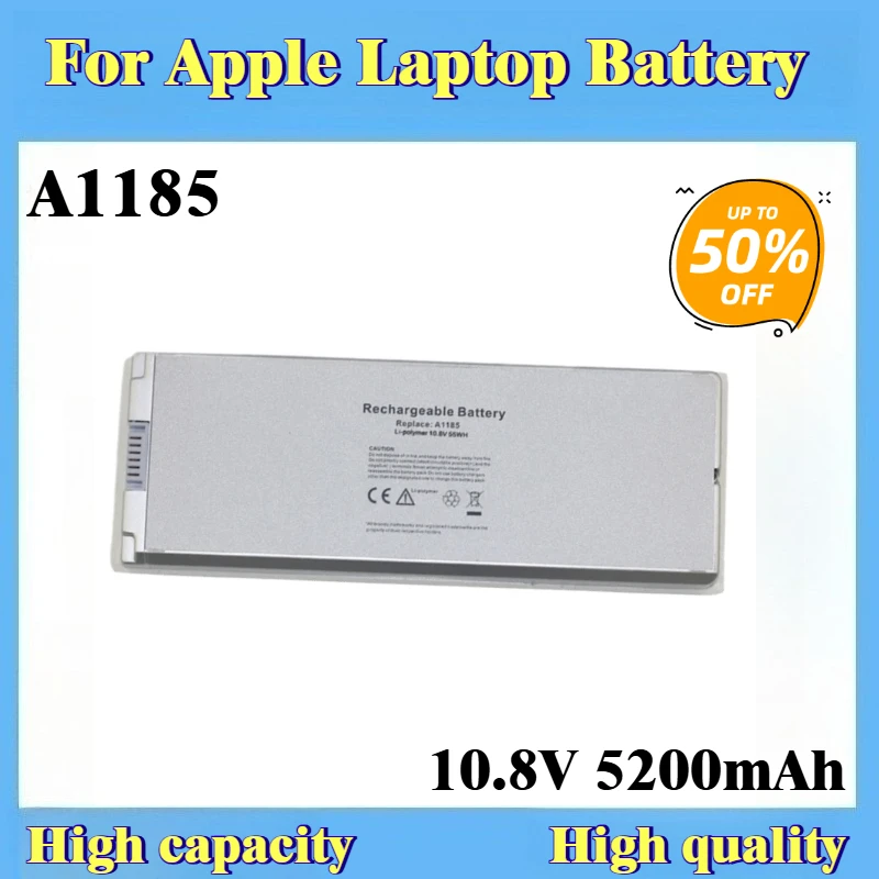 Replacement Laptop Battery A1185 10.8V 5200mAh for Apple Macbook 13" MAC A1181 A1185 MB402 MB403 MB881LL MB881LA MA566FE MA566FA
Replacement Laptop Battery A1185 10.8V 5200mAh for Apple Macbook 13" MAC A1181 A1185 MB402 MB403 MB881LL MB881LA MA566FE MA566FA