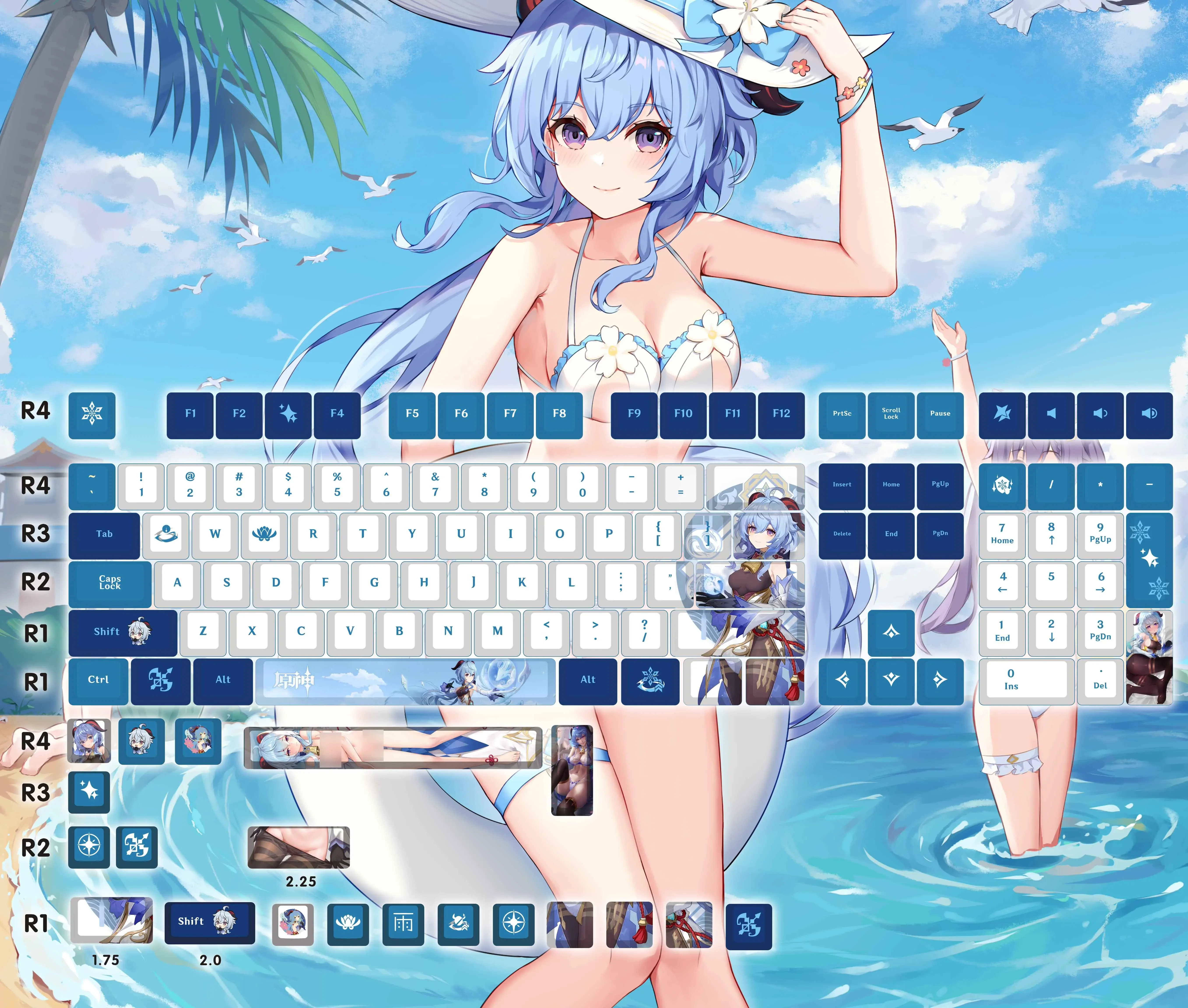 Ganyu Genshin Impact 128 Key Cap PBT DYE Sublimation Cherry MX Cross Axis Switch Keycap for Mechanical Keyboard Game Gift
Ganyu Genshin Impact 128 Key Cap PBT DYE Sublimation Cherry MX Cross Axis Switch Keycap for Mechanical Keyboard Game Gift