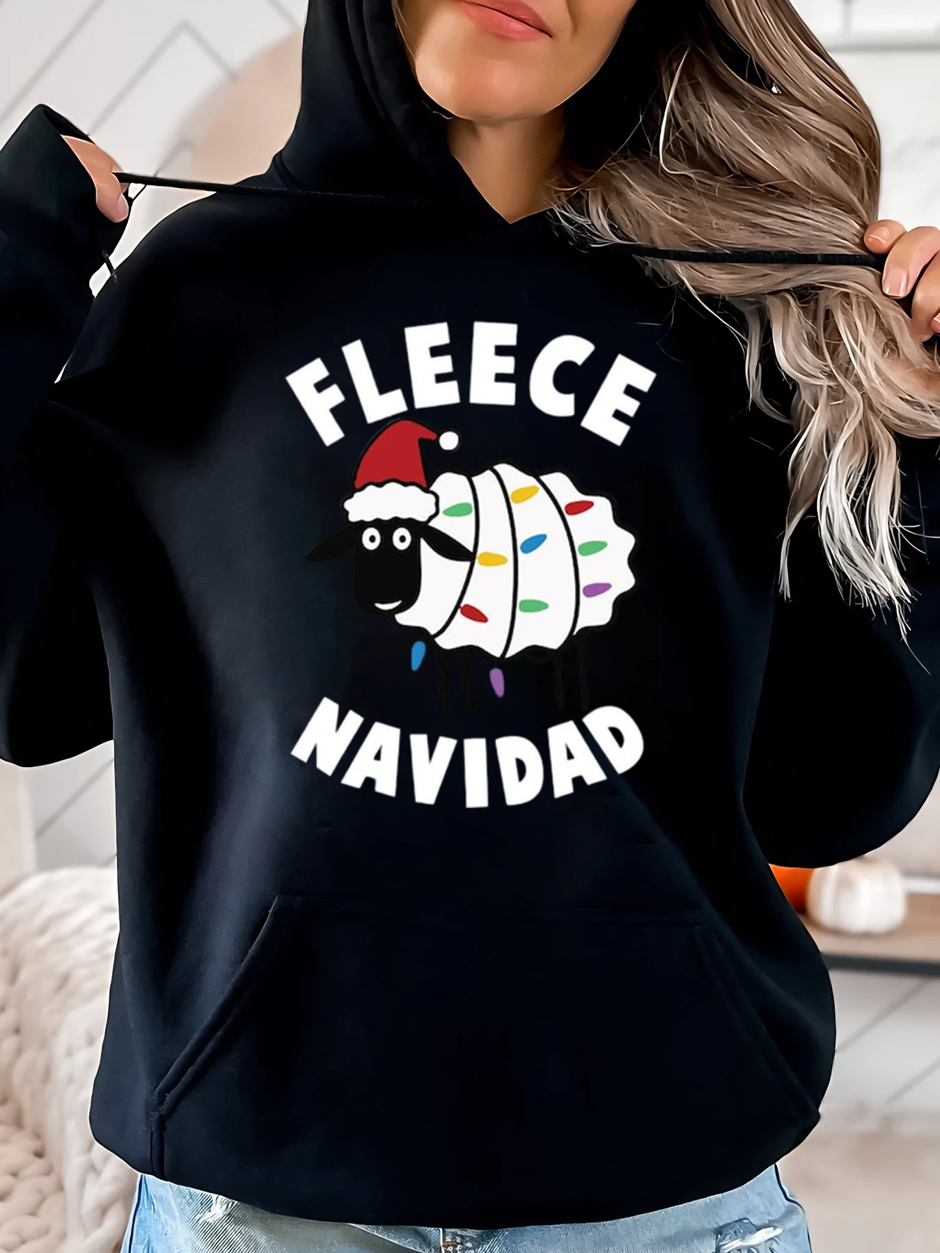 Fleece Christmas Sheep Christmas Hoodie Women Casual Holiday Wear Black Plus-Size
Fleece Christmas Sheep Christmas Hoodie Women Casual Holiday Wear Black Plus-Size