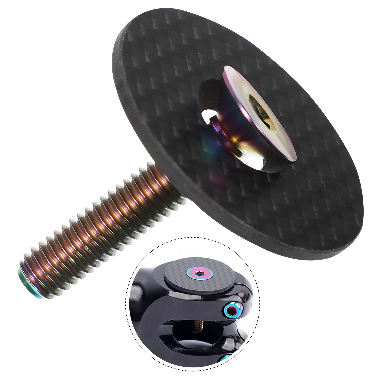 1Set Carbon Fiber Bike Headset Cap Titanium Alloy Bowl Cover for Road Bicycle Refitting Lightweight Strong Corrosion
1Set Carbon Fiber Bike Headset Cap Titanium Alloy Bowl Cover for Road Bicycle Refitting Lightweight Strong Corrosion