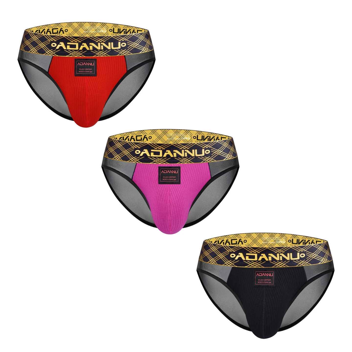 CMENIN 3Pcs Sexy Men's Briefs Transparent Mesh Man Underwear Large Crotch Pouch Mens Panties Breathable Ultra-thin Bikini Trunks
CMENIN 3Pcs Sexy Men's Briefs Transparent Mesh Man Underwear Large Crotch Pouch Mens Panties Breathable Ultra-thin Bikini Trunks