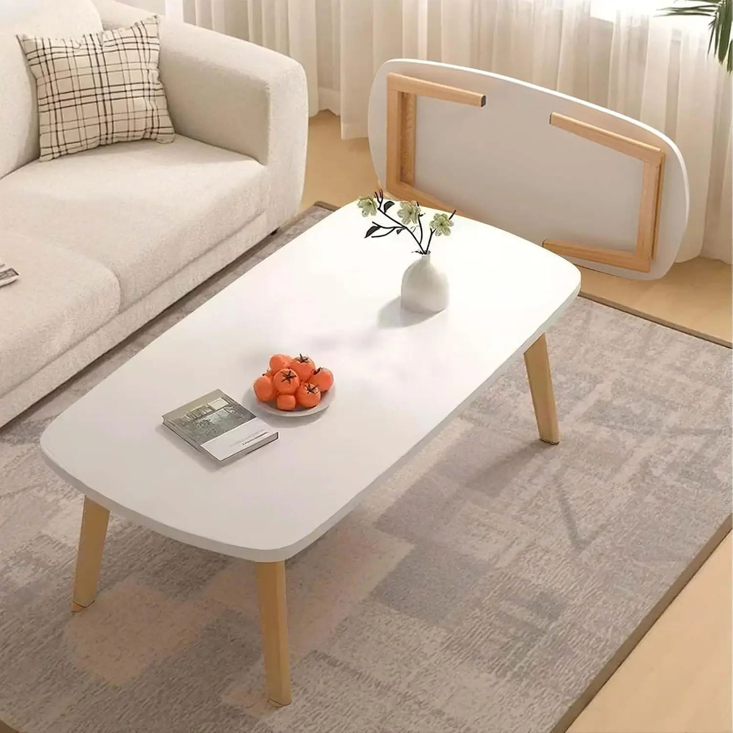 Wooden Folding Coffee Table, Rectangular Tatami Tea Table, Foldable Floor Desk, Foldable Laptop Table Low Table for Home Office
Wooden Folding Coffee Table, Rectangular Tatami Tea Table, Foldable Floor Desk, Foldable Laptop Table Low Table for Home Office