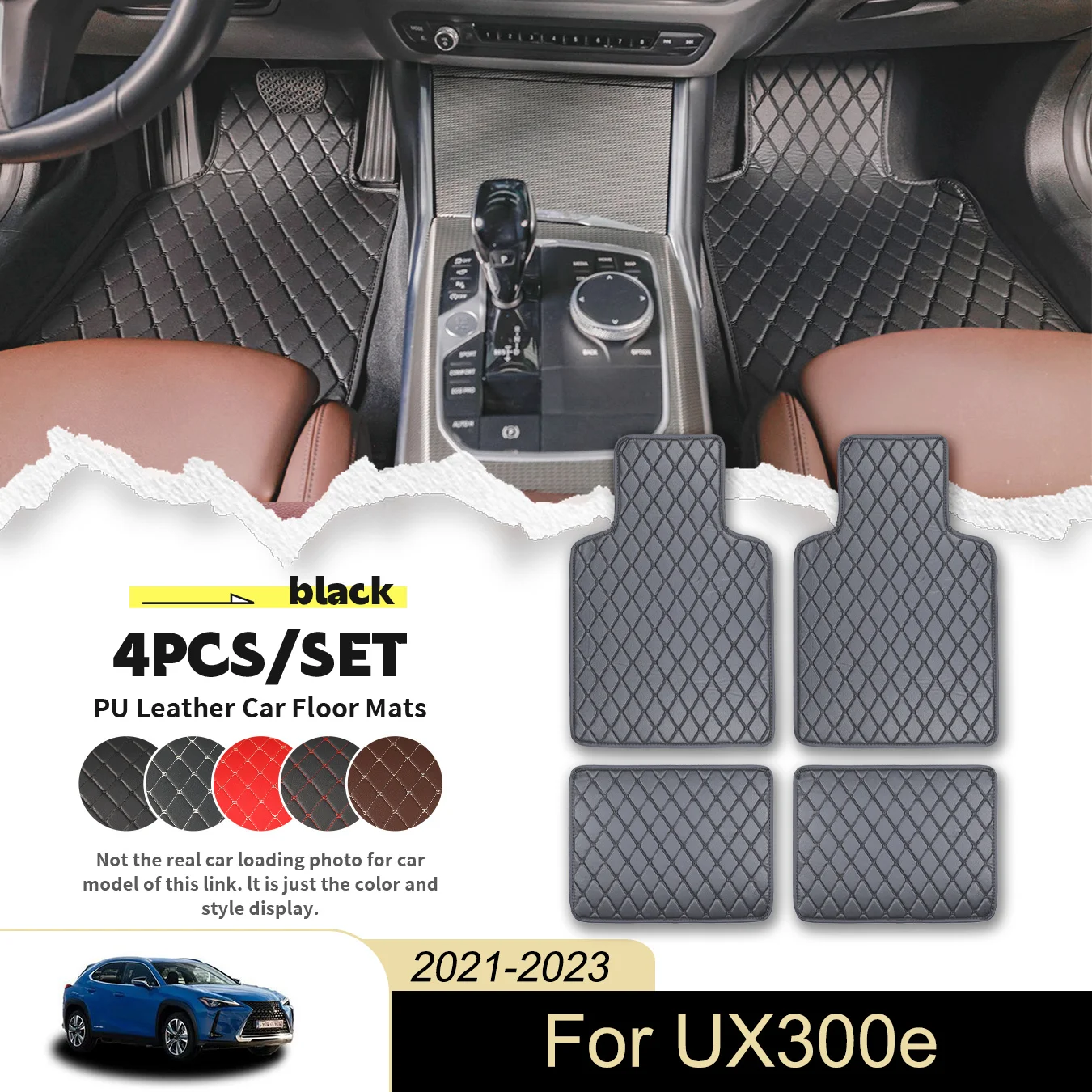 4 шт. универсальные автомобильные коврики для LEXUS для UX300e 2021-2023, искусственная кожа, водонепроницаемые и устойчивые к пятнам, легко чистится
4 шт. универсальные автомобильные коврики для LEXUS для UX300e 2021-2023, искусственная кожа, водонепроницаемые и устойчивые к пятнам, легко чистится