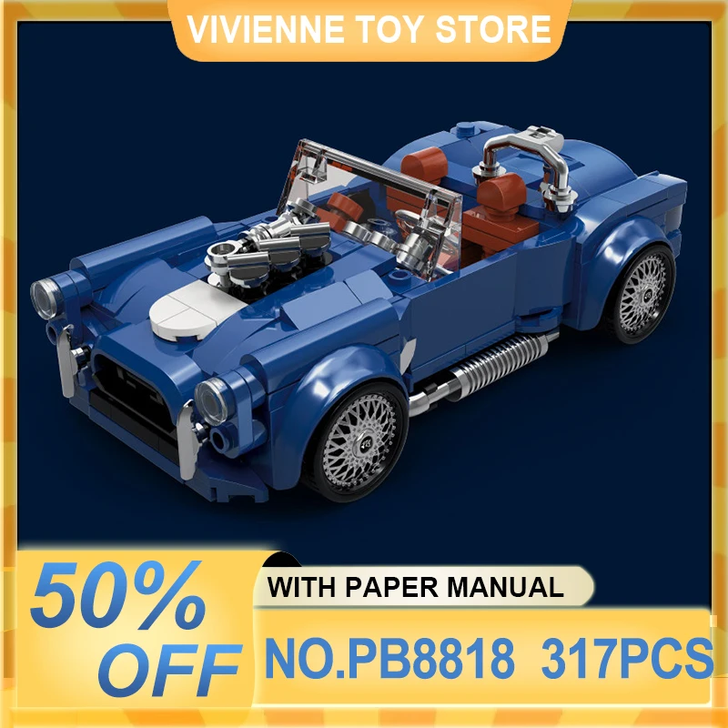 Striking PB8818 Blue Classic Sports Style Vehicle Building Blocks, DIY Assembly Toy, Perfect Gift for Vehicle Collectors
Striking PB8818 Blue Classic Sports Style Vehicle Building Blocks, DIY Assembly Toy, Perfect Gift for Vehicle Collectors