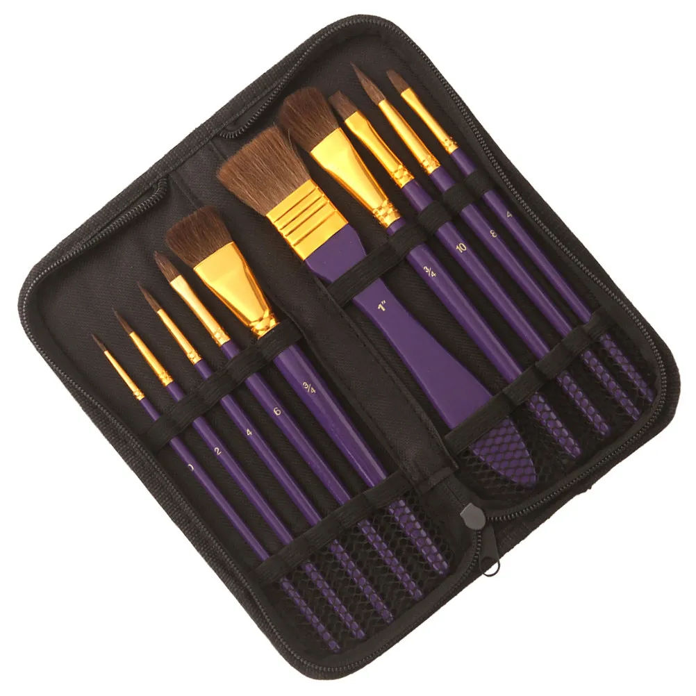 Набор кистей с деревянной ручкой и щетиной для масляной, акварельной и акриловой живописи, а также для трафаретов и шаблонов
Набор кистей с деревянной ручкой и щетиной для масляной, акварельной и акриловой живописи, а также для трафаретов и шаблонов