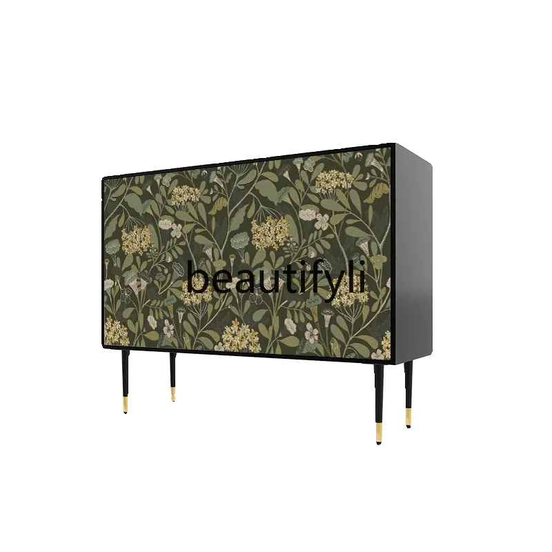 French retro solid wood storage cabinet bedroom bedside locker living room multi-functional locker flower painting
French retro solid wood storage cabinet bedroom bedside locker living room multi-functional locker flower painting