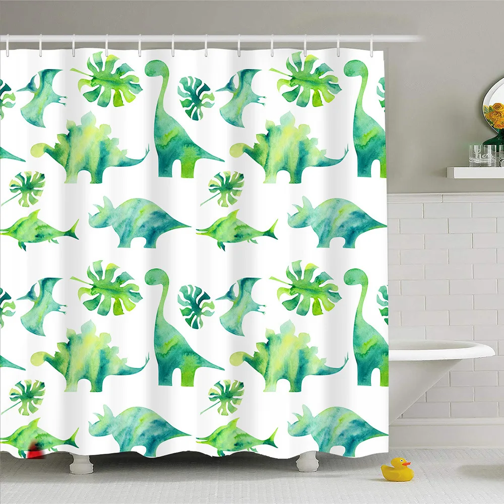 Fresh Cartoon Dinosaur Shower Curtain Watercolor Kids Cartoon Style Print Bath Curtains Waterproof Polyeste Bathroom with Hooks
Fresh Cartoon Dinosaur Shower Curtain Watercolor Kids Cartoon Style Print Bath Curtains Waterproof Polyeste Bathroom with Hooks