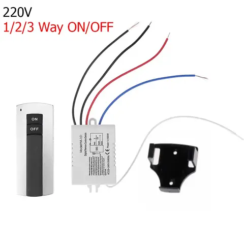 1/2/3 Way ON/OFF 220V Wireless Remote Control Switch for Lamp Light Smart Home Remote Control Switch Receiver Transmitter