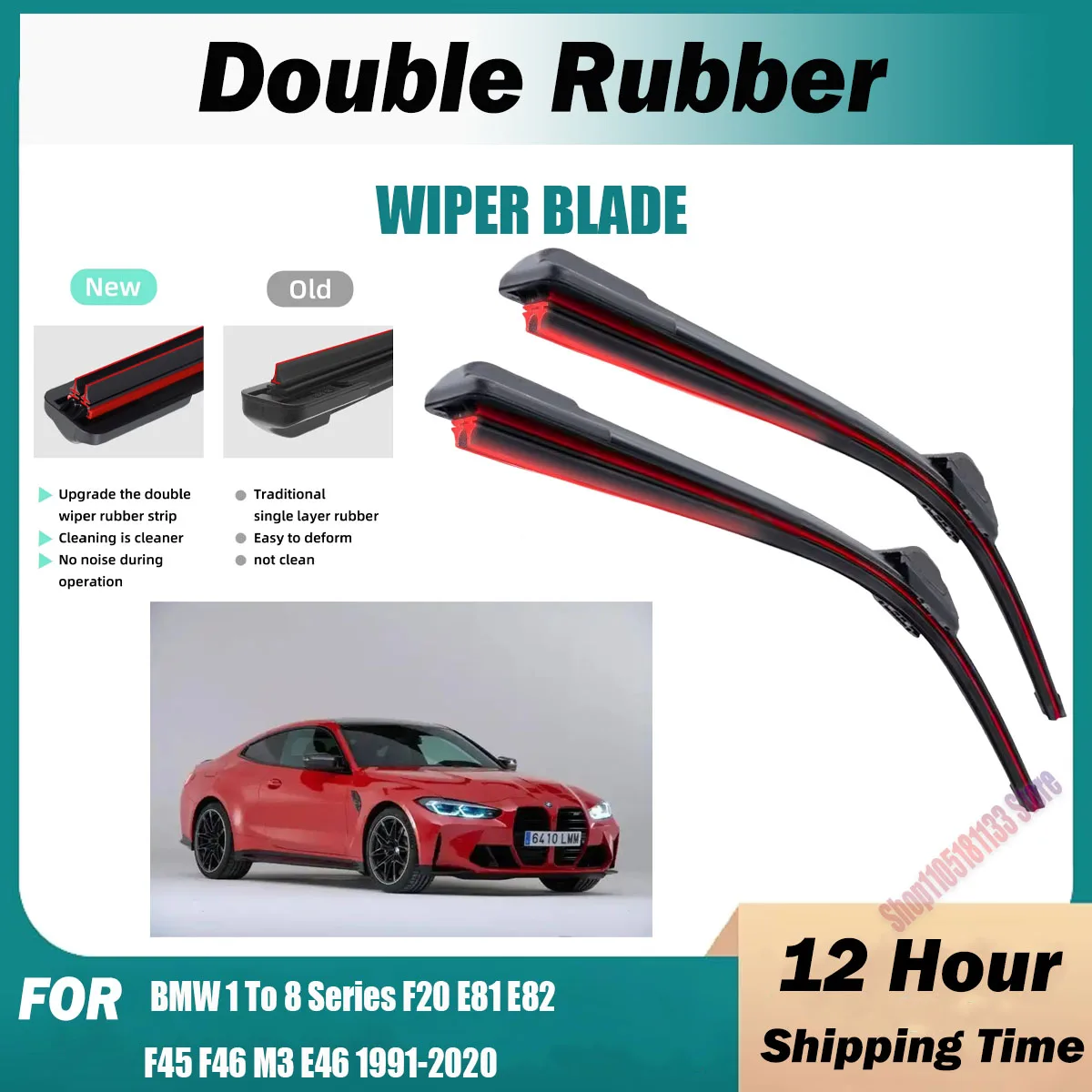 For BMW 1 - 8 Series F20 E81 E82 F45 F46 M3 E46 Double Rubber Car Wiper Front Wiper Blades Brushes Cutter Accessories Windscreen
For BMW 1 - 8 Series F20 E81 E82 F45 F46 M3 E46 Double Rubber Car Wiper Front Wiper Blades Brushes Cutter Accessories Windscreen