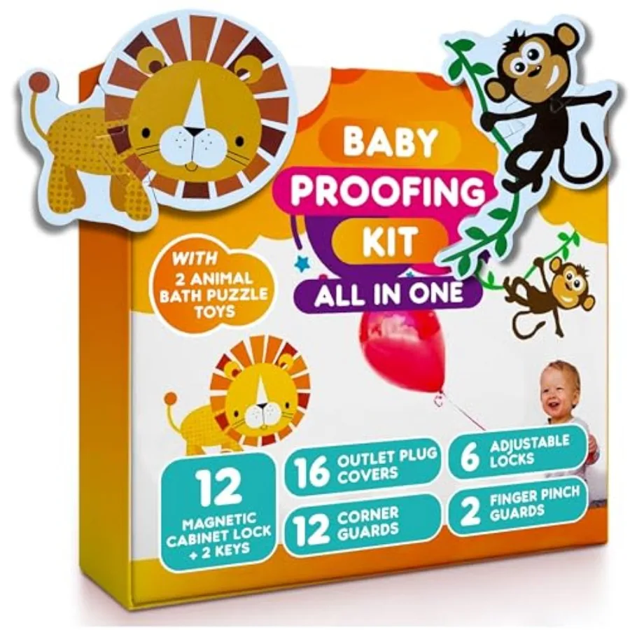 Child Safety Kit - 67 Pack Baby Proofing Essentials Magnetic Cabinet Locks, Power Point Outlet Covers, Clear Corner Protectors,
Child Safety Kit - 67 Pack Baby Proofing Essentials Magnetic Cabinet Locks, Power Point Outlet Covers, Clear Corner Protectors,