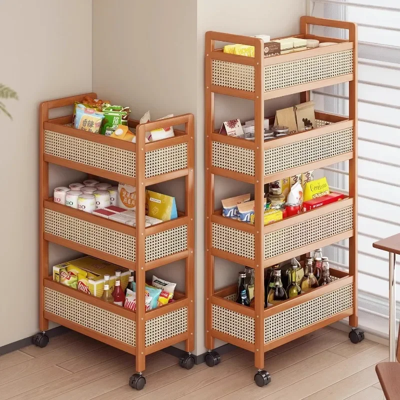 Stable Household Goodstrolley Rack Multi-layer Snack Storage Rack Floor Removable Sundries Household Storage