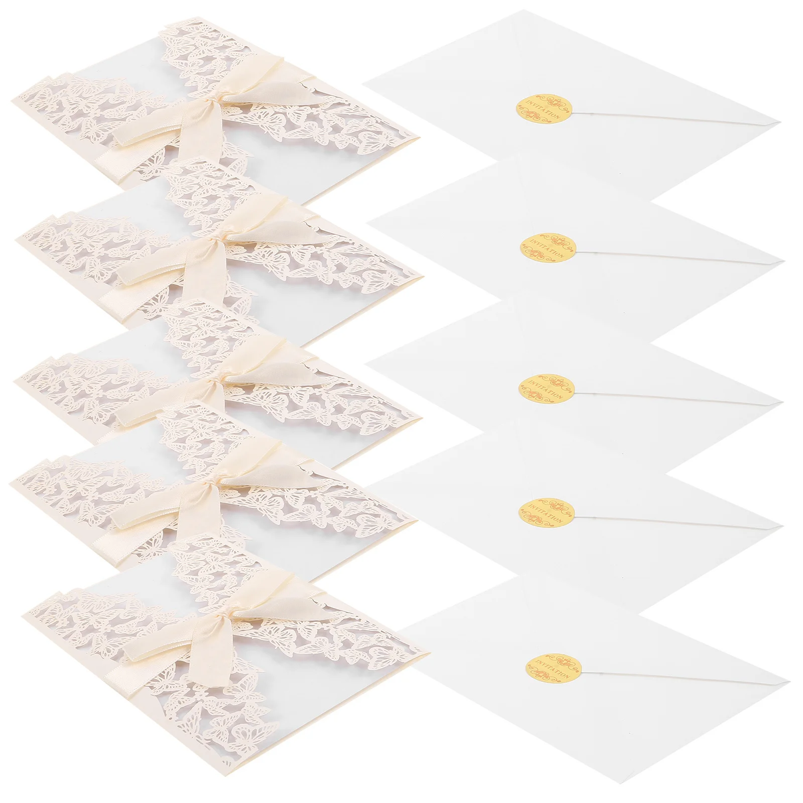 5 Sets Butterfly Floral Wedding Invitations Lace Blank Greeting Cards Envelopes For Bridal Shower Engagement Anniversary Party
5 Sets Butterfly Floral Wedding Invitations Lace Blank Greeting Cards Envelopes For Bridal Shower Engagement Anniversary Party