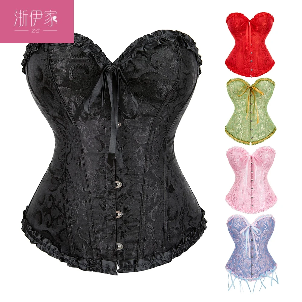 Overbust Corset Korset Basques Floral Lace Top Bustier Jacquard Lingerie Corselet
Overbust Corset Korset Basques Floral Lace Top Bustier Jacquard Lingerie Corselet