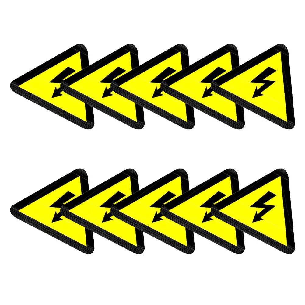 10Pcs Yellow High-Temperature Resistant Triangular Electric Shock Warning Stickers for Electrical Panels Fences High Voltage
10Pcs Yellow High-Temperature Resistant Triangular Electric Shock Warning Stickers for Electrical Panels Fences High Voltage