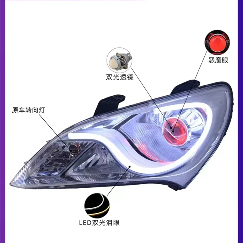 For Hyundai ELANTRA 2008-16 LED Headlight assembly DRL daytime running light driving Xenon Car accessories
For Hyundai ELANTRA 2008-16 LED Headlight assembly DRL daytime running light driving Xenon Car accessories