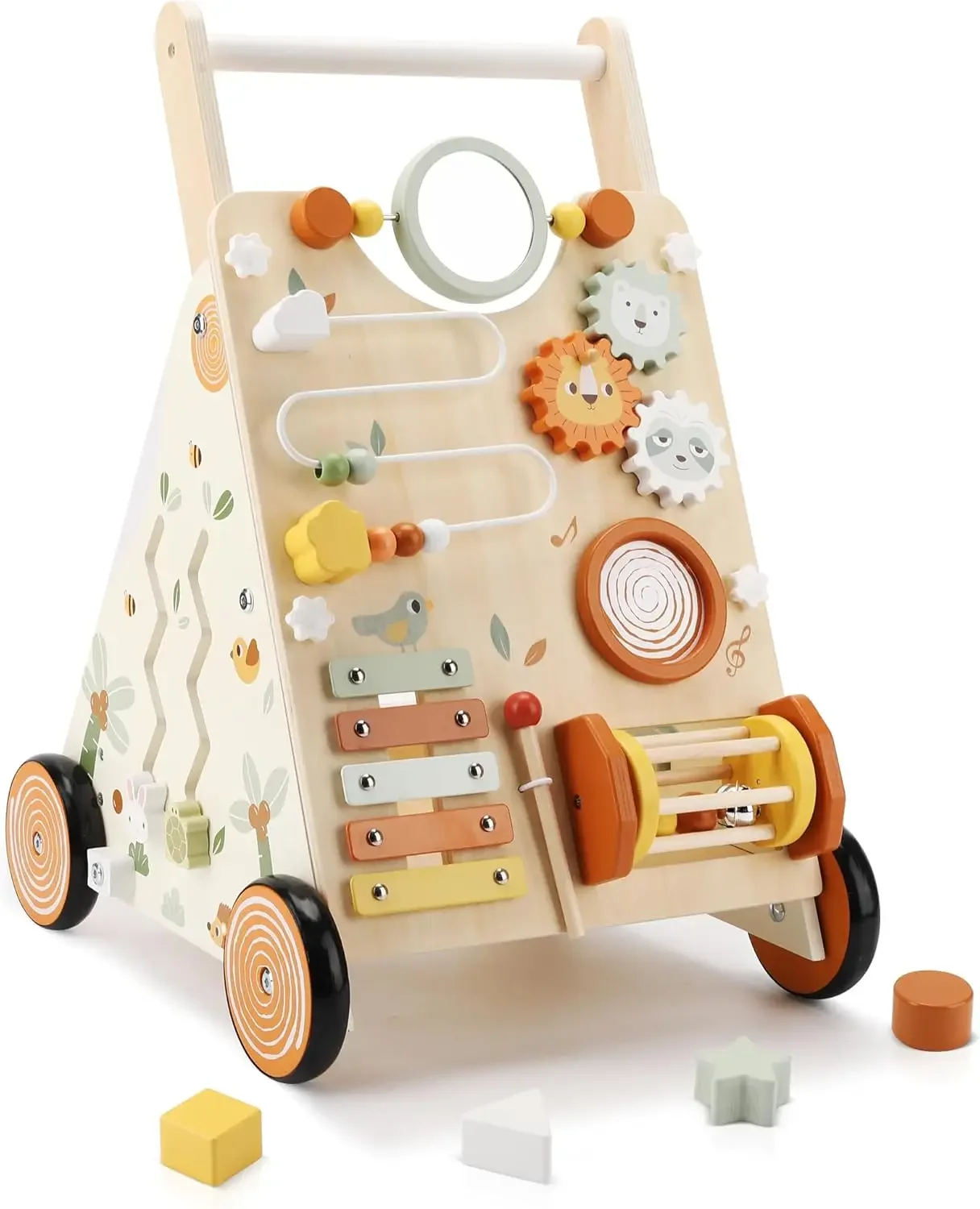 Wooden Baby Walker with Activity Center, Montessori Push Toy for 10-36 Months
Wooden Baby Walker with Activity Center, Montessori Push Toy for 10-36 Months