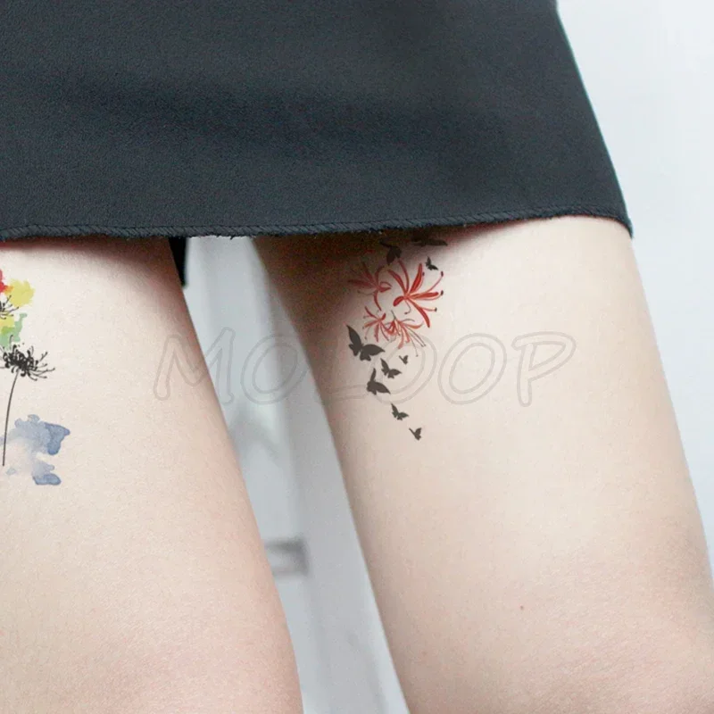 Tattoo Sticker Temporary Butterfly Red Spider Snake Lily Flower Small Waterproof Fake Tatto Flash Hand Tatoo for Woman Girl Kid
Tattoo Sticker Temporary Butterfly Red Spider Snake Lily Flower Small Waterproof Fake Tatto Flash Hand Tatoo for Woman Girl Kid