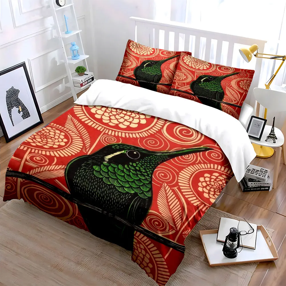 Floral Bird Art Decorative Set Bedding Set with 1 Duvet Cover 2 Pillowcases Single Double King Queen, Gift
Floral Bird Art Decorative Set Bedding Set with 1 Duvet Cover 2 Pillowcases Single Double King Queen, Gift