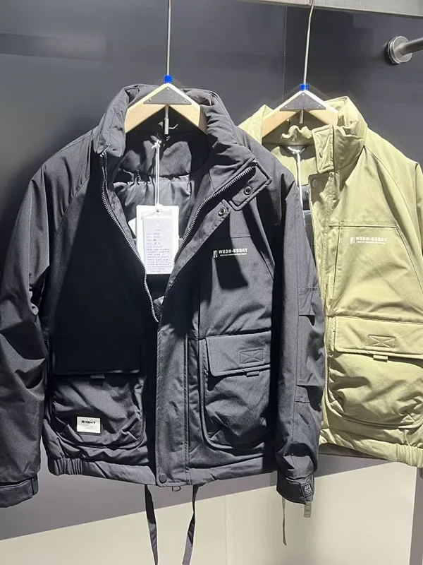 Men's Casual down Jacket Stand Collar Workwear Style Pocket Detail White Duck down Autumn Winter Outerwear Fashionable
Men's Casual down Jacket Stand Collar Workwear Style Pocket Detail White Duck down Autumn Winter Outerwear Fashionable