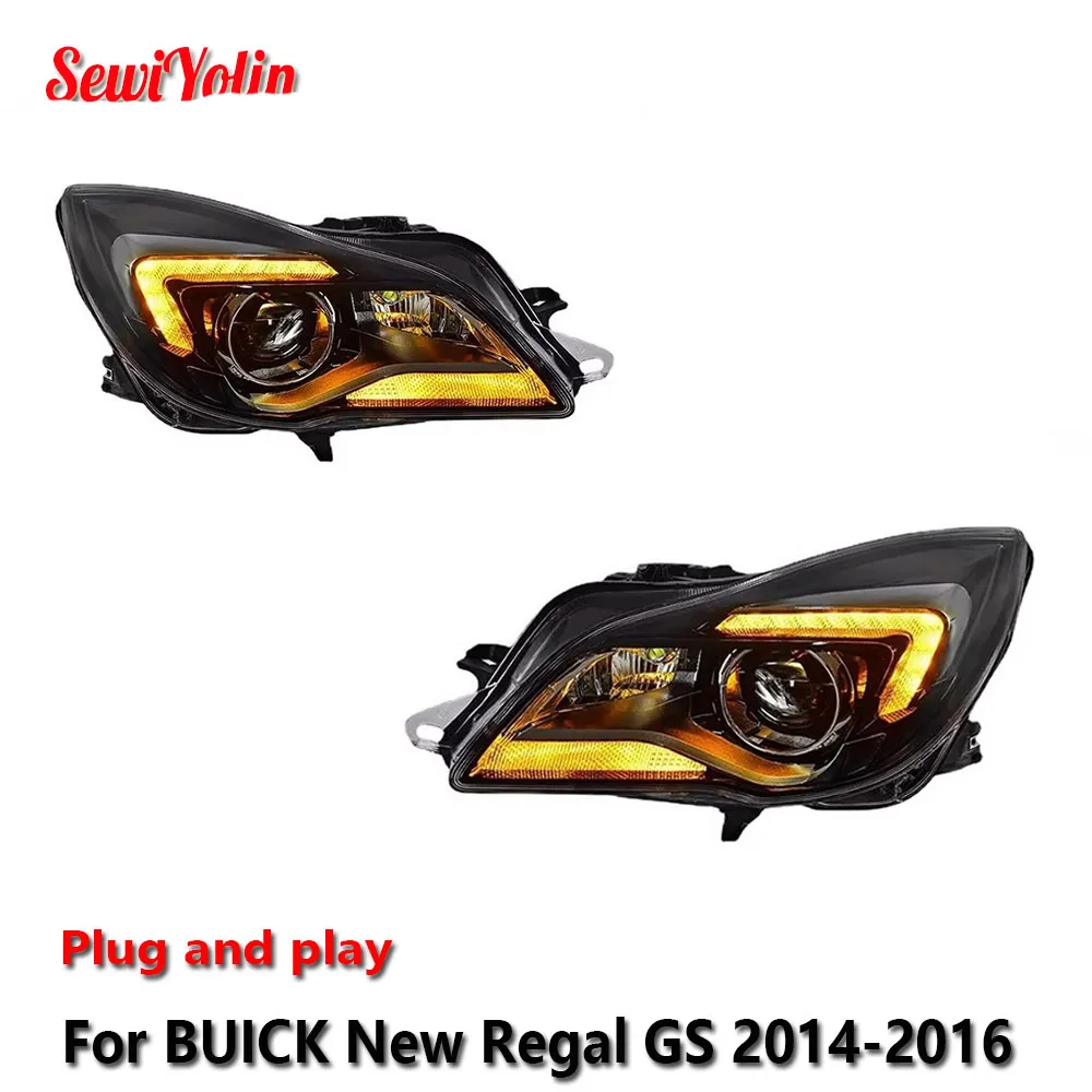 Автомобильные светодиодные фары в сборе для BUICK New Regal GS 2014-2016, авто противотуманные фары DRL, стоп-сигналы поворота Plug and Play
Автомобильные светодиодные фары в сборе для BUICK New Regal GS 2014-2016, авто противотуманные фары DRL, стоп-сигналы поворота Plug and Play