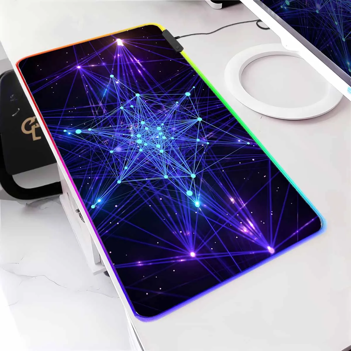 RGB Large Gaming Mousepads Galaxy Lines Large Mouse Mat Desk Pads Non-Slip Rubber Electric Vibe LED Mouse Pad XXL Keyboard Mats
RGB Large Gaming Mousepads Galaxy Lines Large Mouse Mat Desk Pads Non-Slip Rubber Electric Vibe LED Mouse Pad XXL Keyboard Mats