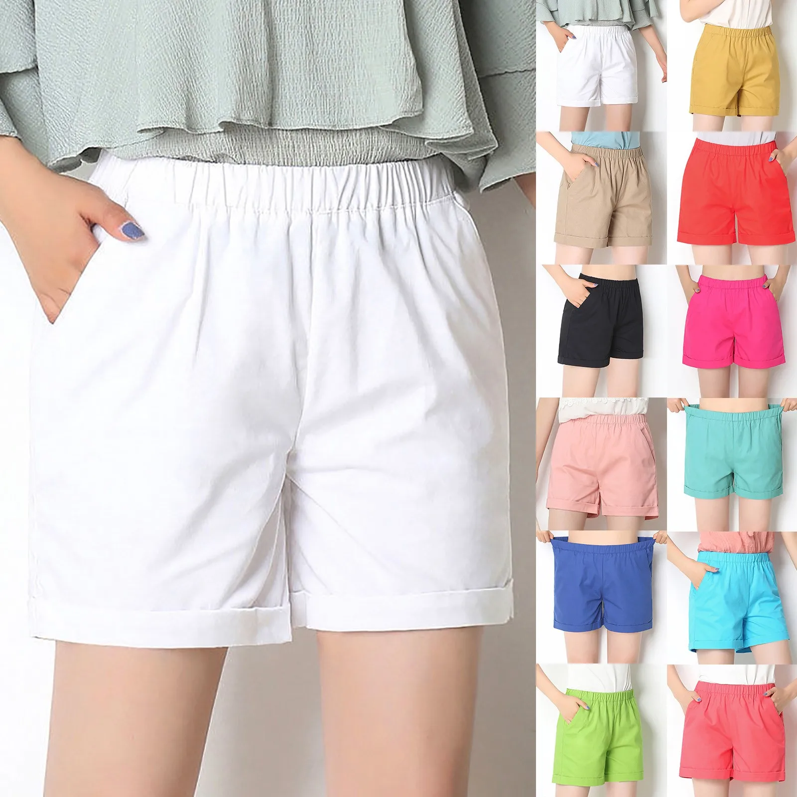 Women Sports Shorts High Waist Pants Summer Solid High Waist Black Shorts Fashion Casual Basic Short Pants Loose Casual Shorts
Women Sports Shorts High Waist Pants Summer Solid High Waist Black Shorts Fashion Casual Basic Short Pants Loose Casual Shorts