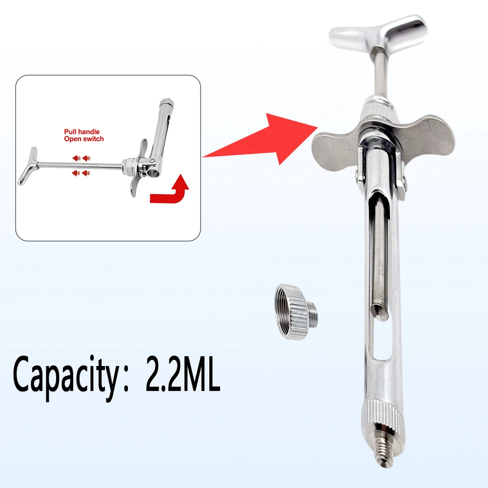 Press Type 2.2ML Dental Syringe Stainless Steel Quantitative Dispenser for Medical Dental Applications Accurate Dosing
Press Type 2.2ML Dental Syringe Stainless Steel Quantitative Dispenser for Medical Dental Applications Accurate Dosing