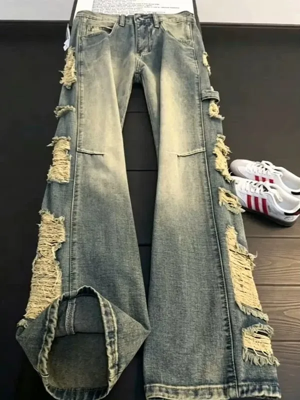 Retro American Washed Men's Jeans Summer Heavy Design Straight Leg Wide Leg Pants Cotton Polyester Blend
Retro American Washed Men's Jeans Summer Heavy Design Straight Leg Wide Leg Pants Cotton Polyester Blend