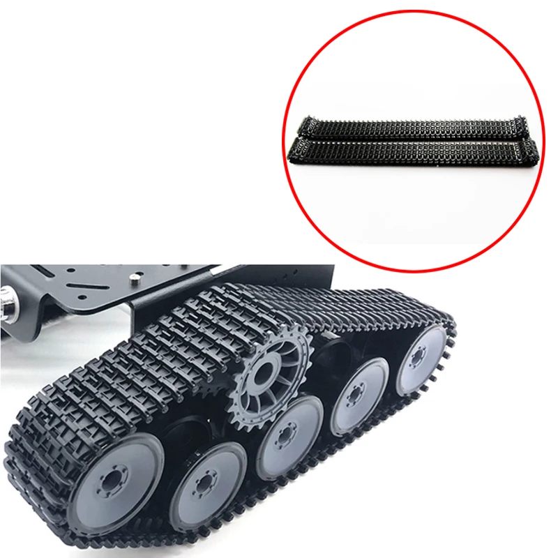 2PCS 45mm Width Plastic Track Model Simulated Track Component Replacement Accessories for Smart Car Robot/Tank Model DIY Project
2PCS 45mm Width Plastic Track Model Simulated Track Component Replacement Accessories for Smart Car Robot/Tank Model DIY Project
