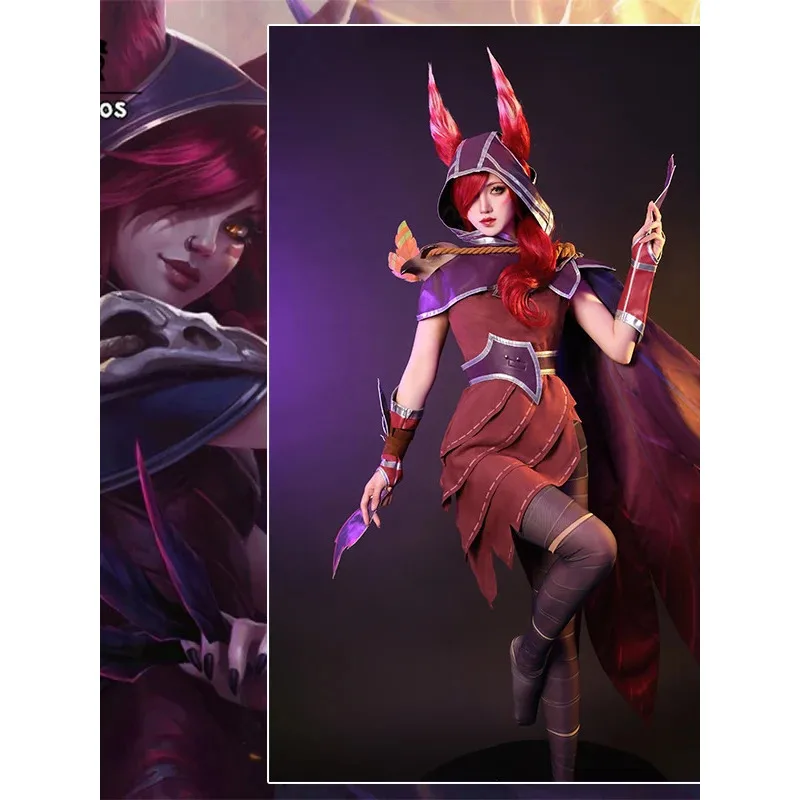 Halloween Cosplay LOL The Rebel Xayah Cosplay Costume Game LOL Xayah New Champion Outfit Halloween Women Suit with Cloak
Halloween Cosplay LOL The Rebel Xayah Cosplay Costume Game LOL Xayah New Champion Outfit Halloween Women Suit with Cloak