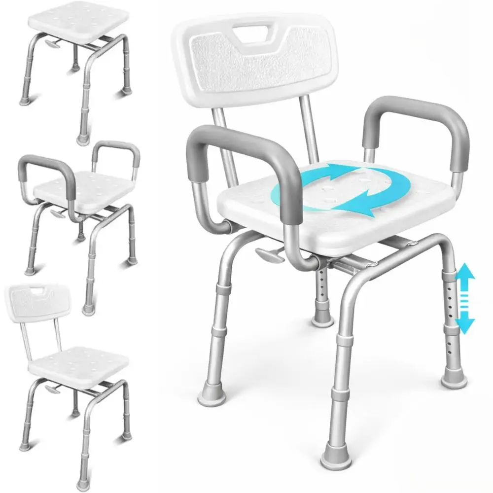 Swivel Shower Chair for Inside Shower Seat for Elderly, Disabled, Adults, Seniors 360 Rotating, Narrow amp Height Adjustable Tu
Swivel Shower Chair for Inside Shower Seat for Elderly, Disabled, Adults, Seniors 360 Rotating, Narrow amp Height Adjustable Tu