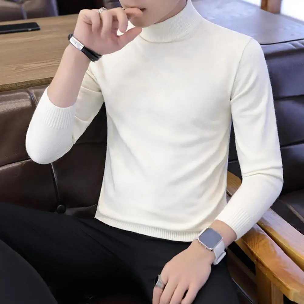 Comfortable Men High Collar Top Men Solid Color Sweater Men's Turtleneck Sweater Winter Warm Knitted Pullover Jumper for Autumn
Comfortable Men High Collar Top Men Solid Color Sweater Men's Turtleneck Sweater Winter Warm Knitted Pullover Jumper for Autumn