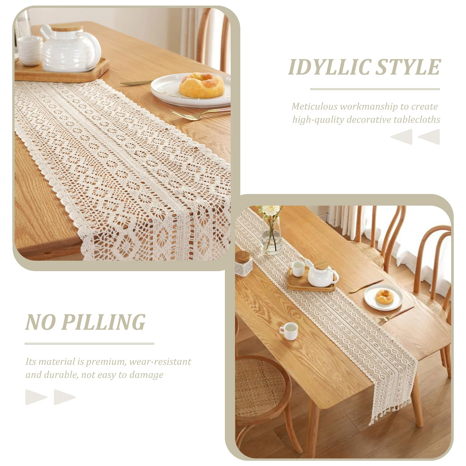1Pcs Crochet Tablecloth Hollow Pattern Tasseled Household Table Cover Decorative Flag for Dinner Party Wedding Valentine
1Pcs Crochet Tablecloth Hollow Pattern Tasseled Household Table Cover Decorative Flag for Dinner Party Wedding Valentine