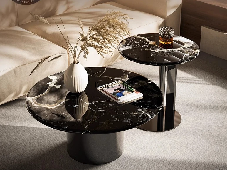 01Natural luxury stone round coffee table Italian light luxury designer high-end marble size coffee table combination
01Natural luxury stone round coffee table Italian light luxury designer high-end marble size coffee table combination